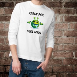 Men's funny fashion sweater - Ready for free Hugs