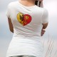 Coeur Genevois ❤ T-Shirt mode dame avec un Coeur aux couleurs du canton de Genève