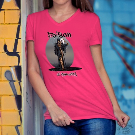 T-shirt mode coton Dame - POISON of Humanity - la pollution