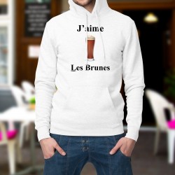 Hooded Funny Sweat - J'aime les Brunes