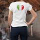 Coeur neuchâtelois ❤  T-Shirt mode dame avec le drapeau du canton de Neuchâtel en forme de ❤  coeur ❤