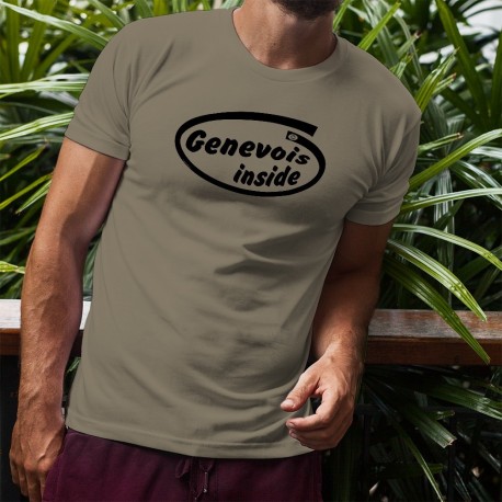 Herren Humoristisch T-Shirt - Genevois inside, Safety Orange