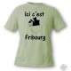 T-Shirt - Ici c'est Fribourg - pour homme ou femme, Alpine Spruce