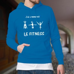 Maglione di cotone con cappuccio - J'ai commencé le Fitness