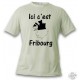 T-Shirt - Ici c'est Fribourg - für Herren oder Frauen, November White