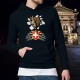 Cotton Hoodie T-Shirt - Bear and Swiss coat of arms