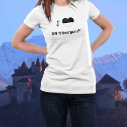 Frauenmode T-Shirt - J'aime UN fribourgeois