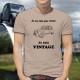 T-Shirt humoristique homme - Vintage Citroën Deuche (2CV), Je ne suis pas vieux, je suis vintage