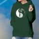 Women's Cotton Hoodie - Yin-Yang - Tribal tattoo Cat Head