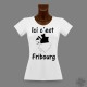 Donna slim T-shirt - Ici c'est Fribourg