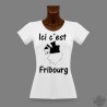 Frauen Slim T-shirt - Ici c'est Fribourg