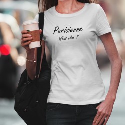 Women's slim fashion T-Shirt - Parisienne, What else ?