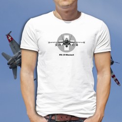 T-Shirt avion de combat -  Swiss FA-18 Hornet - McDonnell Douglas - Forces aériennes suisses