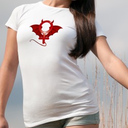 T-shirt humoristique mode dame - Diaboliquement féminine - symbole diabolisé de la féminité
