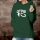 Women's Cotton Hoodie - The eye of Horus, Egyptian symbol of protection, the eye Oudjat of the falcon god Horus.