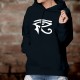 Women's Cotton Hoodie - The eye of Horus, Egyptian symbol of protection, the eye Oudjat of the falcon god Horus.