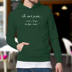 Cotton Hoodie T-Shirt - Je suis PAPA