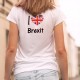 Moda Donna T-shirt - I Love Brexit - Cuore Britannico (Union Jack) - Io amo Brexit