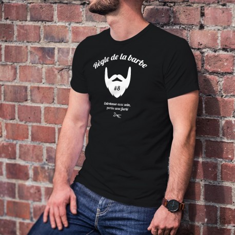 Men's cotton T-Shirt - Règle de la barbe N°8