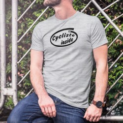 T-Shirt humoristique homme - Cycliste Inside (Cycliste à l'intérieur du T-shirt)