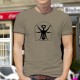 Le tire-bouchon de Vitruve ★ T-Shirt humoristique homme, proportions idéales du tire-bouchon selon un dessin de Léonard de Vinci