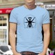 Le tire-bouchon de Vitruve ★ T-Shirt humoristique homme, proportions idéales du tire-bouchon selon un dessin de Léonard de Vinci