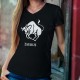 T-shirt in cotone moda donna - Segno astrologico del Toro (Taurus in latino)