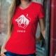 T-Shirt coton mode dame - Signe astrologique Taureau (Taurus en latin)