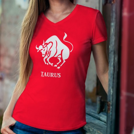 Lady's fashion cotton t-shirt - Taurus astrological sign