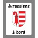 Sticker Autocollant - Jurassiens à bord - pour voiture