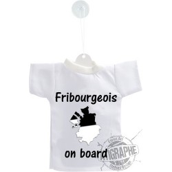 Mini T-Shirt - Fribourgeois  on Board - pour voiture