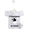 Mini T-Shirt - Fribourgeois  on Board - pour voiture