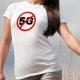 Women's fashion funny T-Shirt - 5G ban sign - mobile telephony