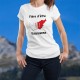 Damenmode T-shirt -  Fière d'être Valaisanne - 3D Grenzen