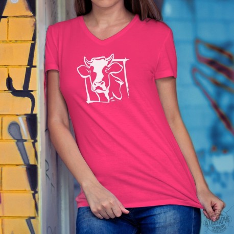 Donna cotone T-Shirt - Testa di mucca dell'Holstein