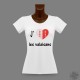 T-Shirt sexy slim moulant pour femme - J'aime les valaisans