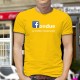 T-shirt coton mode homme - Fondue, le meilleur réseau social (logo Facebook)