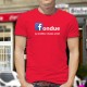 T-shirt coton mode homme - Fondue, le meilleur réseau social (logo Facebook)