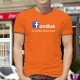 T-shirt coton mode homme - Fondue, le meilleur réseau social (logo Facebook)