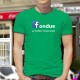 T-shirt coton mode homme - Fondue, le meilleur réseau social (logo Facebook)