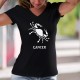 Lady's fashion cotton t-shirt - Cancer ♋ astrological sign (symbolized by a crab)