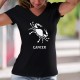 T-Shirt coton mode dame - Signe astrologique, Signe du Cancer ♋ (symbolisé par un crabe)