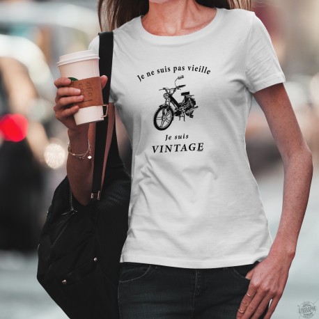 PUCH Maxi S ★ Je ne suis pas vieille, je suis vintage ★ T-Shirt humoristique mode dame - Vintage Boguet