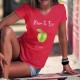 La Pomme (qui provient de l'arbre de la connaissance du bien et du mal et croquée par Eve) ★ Adam & Eve® ★ T-Shirt coton dame