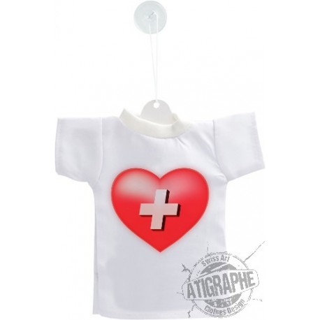 Mini T-shirt - Cuore Svizzero - per automobile