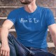 T-shirt homme 100% coton illustré du logo de la marque Adam & Eve® sur le devant et sur la manche droite