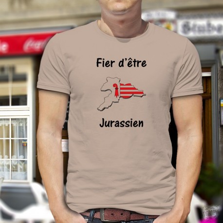 Fier d'être Jurassien ★ T-Shirt homme, frontières du canton du Jura