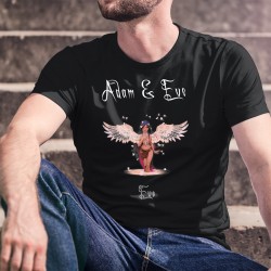 Eve ★ Adam & Eve® ★ T-Shirt coton homme (Vision Heroic fantasy d'Eve, Doté d'ailes d'ange et d'une beauté à couper le souffle)