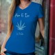 Le Paradis ★ Adam & Eve® ★ T-Shirt coton dame avec une feuille de cannabis (Marijane), une vision artificielle du Paradis
