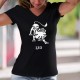 Signe astrologique du Lion (Leo) ♌ T-Shirt coton mode Dame, pour les personnes nées entre le 23 juillet et le 23 août